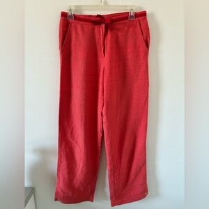 Joseph Coral Linen Cargo Capris with tie - Size 6
